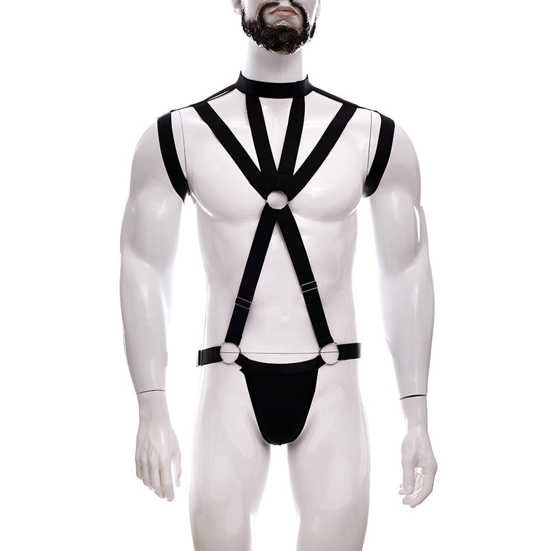 Kink Body Strap Harness | Black | Bulge Pouch | Adjustable Free Size、mySite、bottomscart