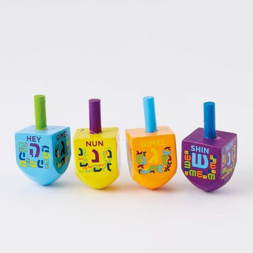 Four Small Painted Wood Dreidels、mySite、topwebapps
