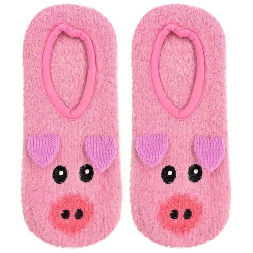 Pig Fuzzy Slipper Socks with Hoofie Grippies、mySite、g9winljtr