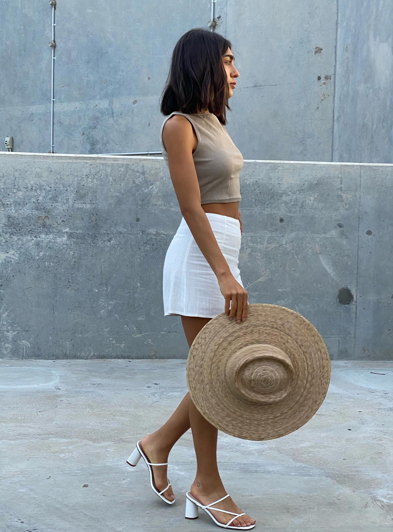 Selby Mini Skirt White Tall、mySite、solidvoid