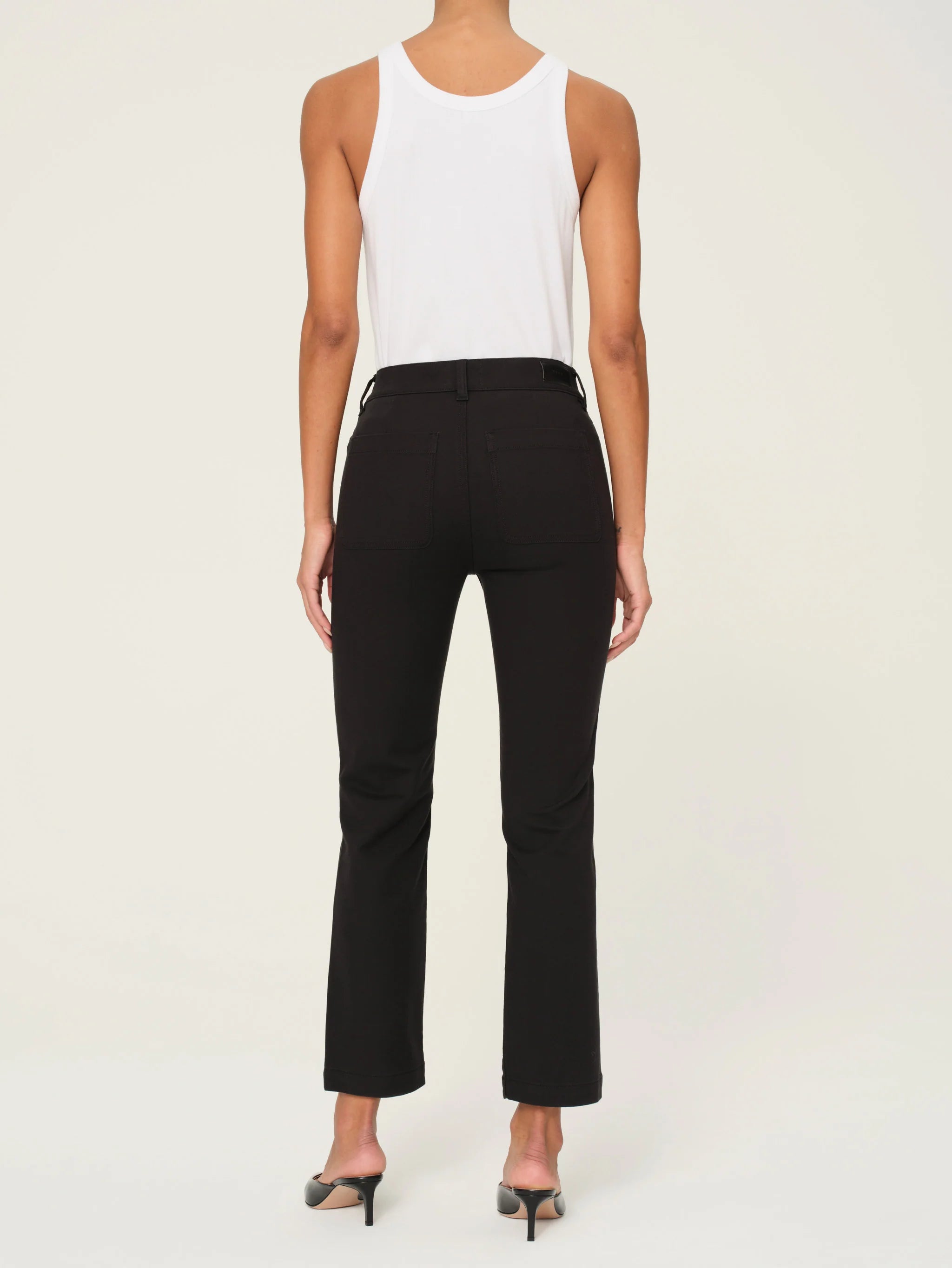 DL1961 Mara Straight: Mid Rise Ankle, Black Onyx - Final Sale、mySite、noshort