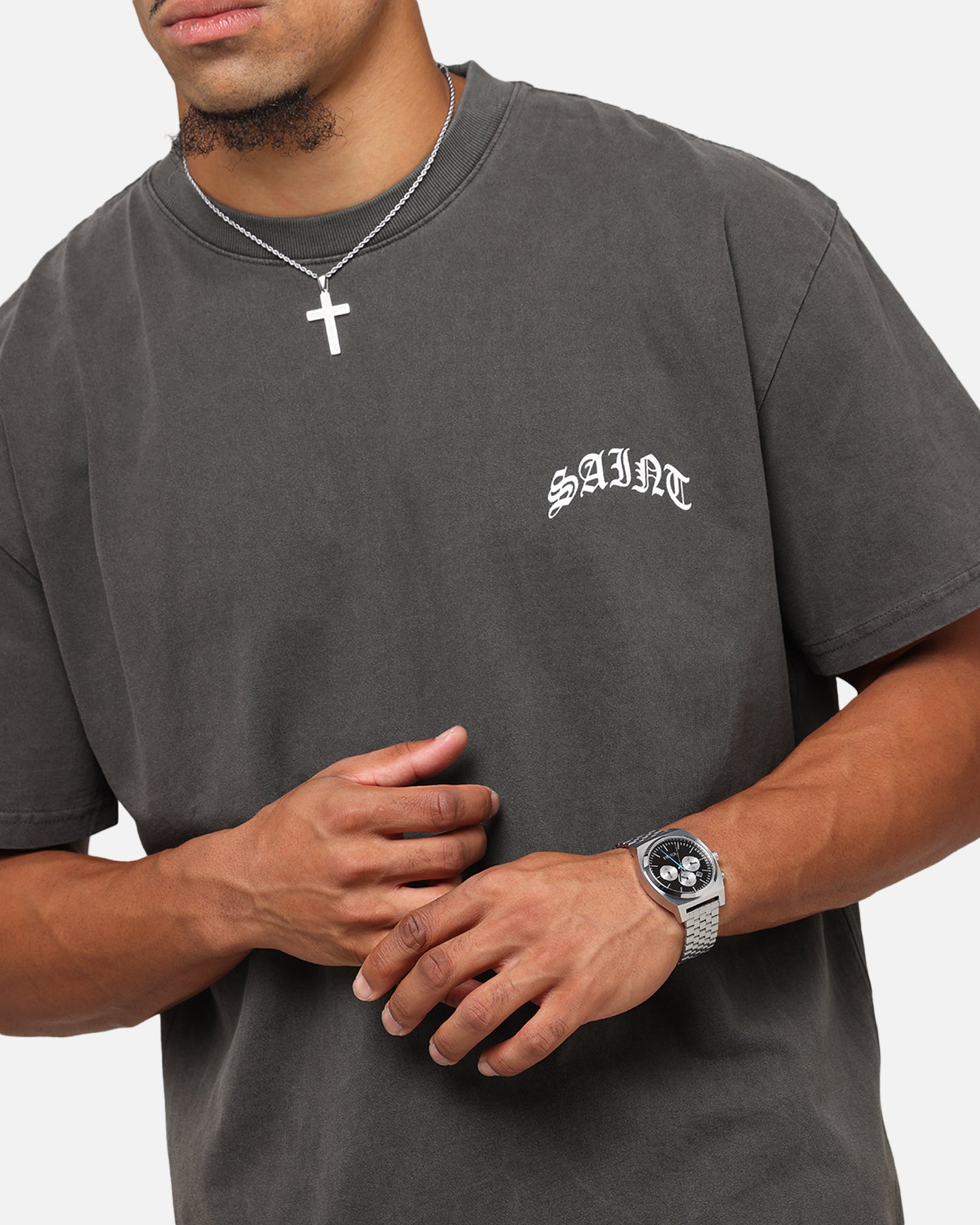 Saint Morta Maiden Boxy T-Shirt Black Wash、mySite、zt4zffjzw