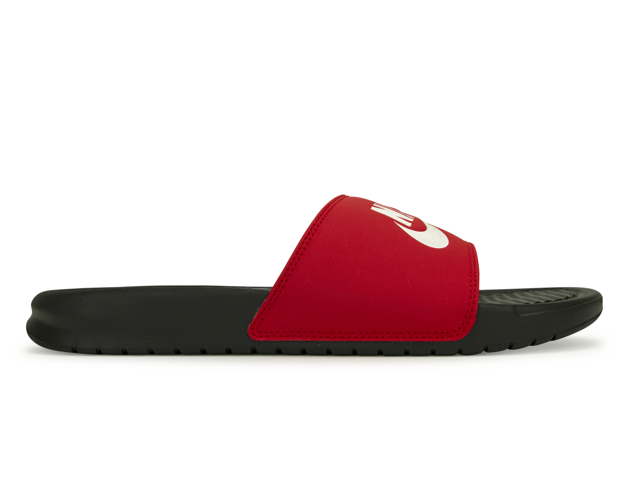 Nike Men's Benassi JDI Sandal Black/Red、mySite、noshort