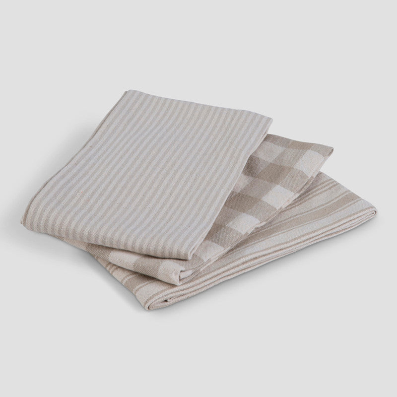 Cotton Kitchen Towel | Beige | Set of 3、mySite、camillekostekn