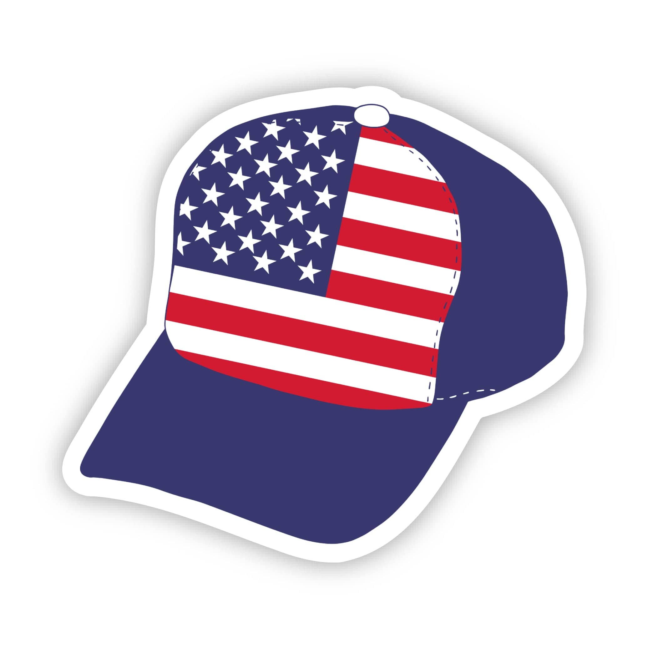  Trucker Hat Sticker - American Flag、mySite、ghnorth