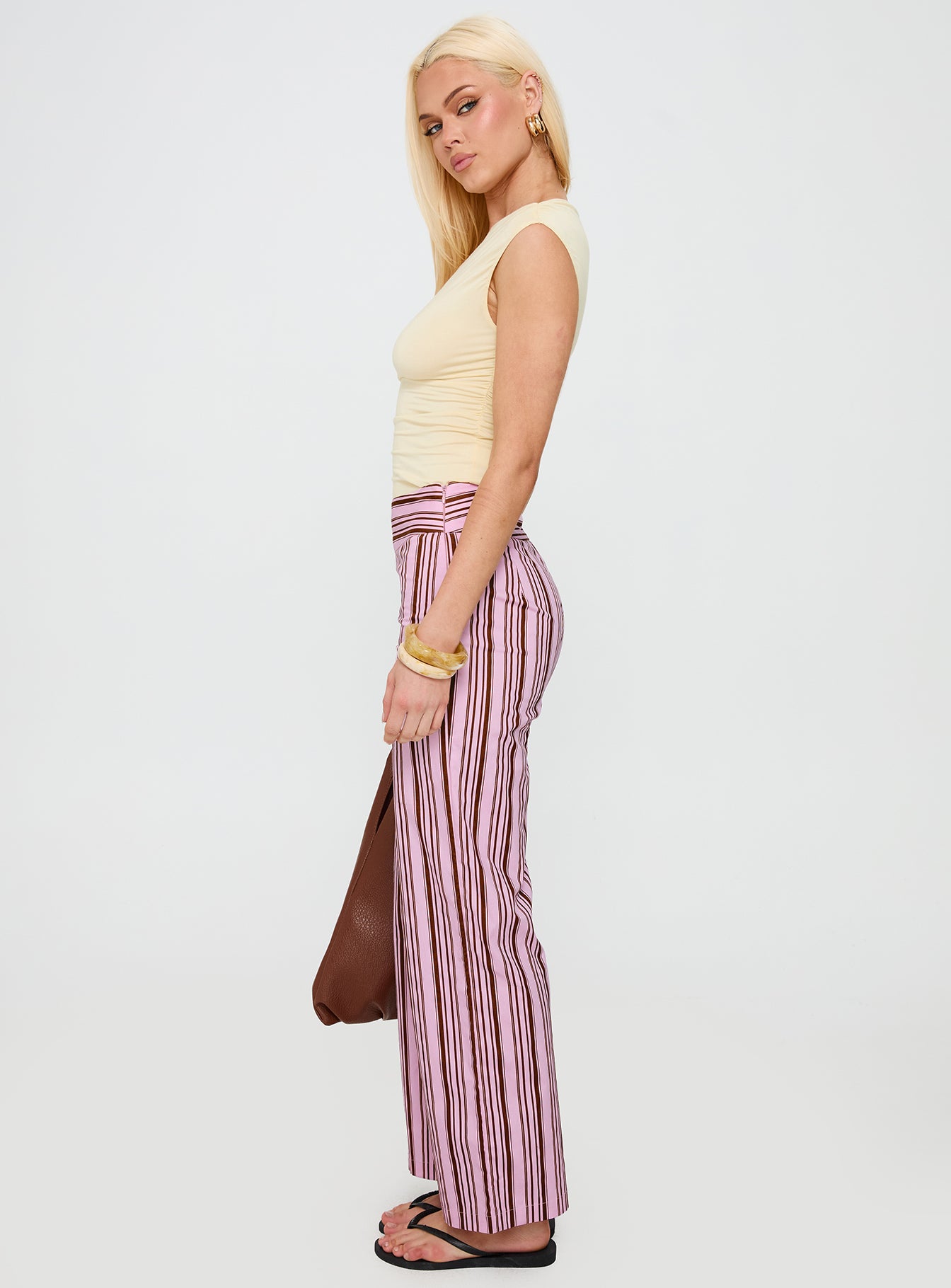 Leocadie Pants Pink Stripe、mySite、solidvoid