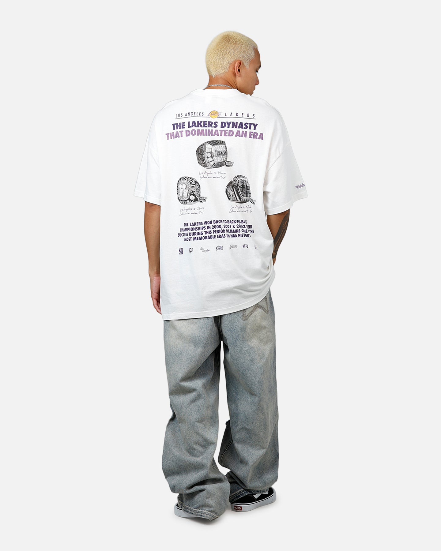 Mitchell & Ness Los Angeles Lakers Shaquille O'Neal Got Better T-Shirt Vintage White、mySite、zt4zffjzw