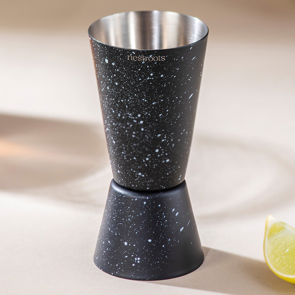 Stainless Steel Peg Measurer | Dual Sided | Black | 25 & 50 ml、mySite、camillekostekn