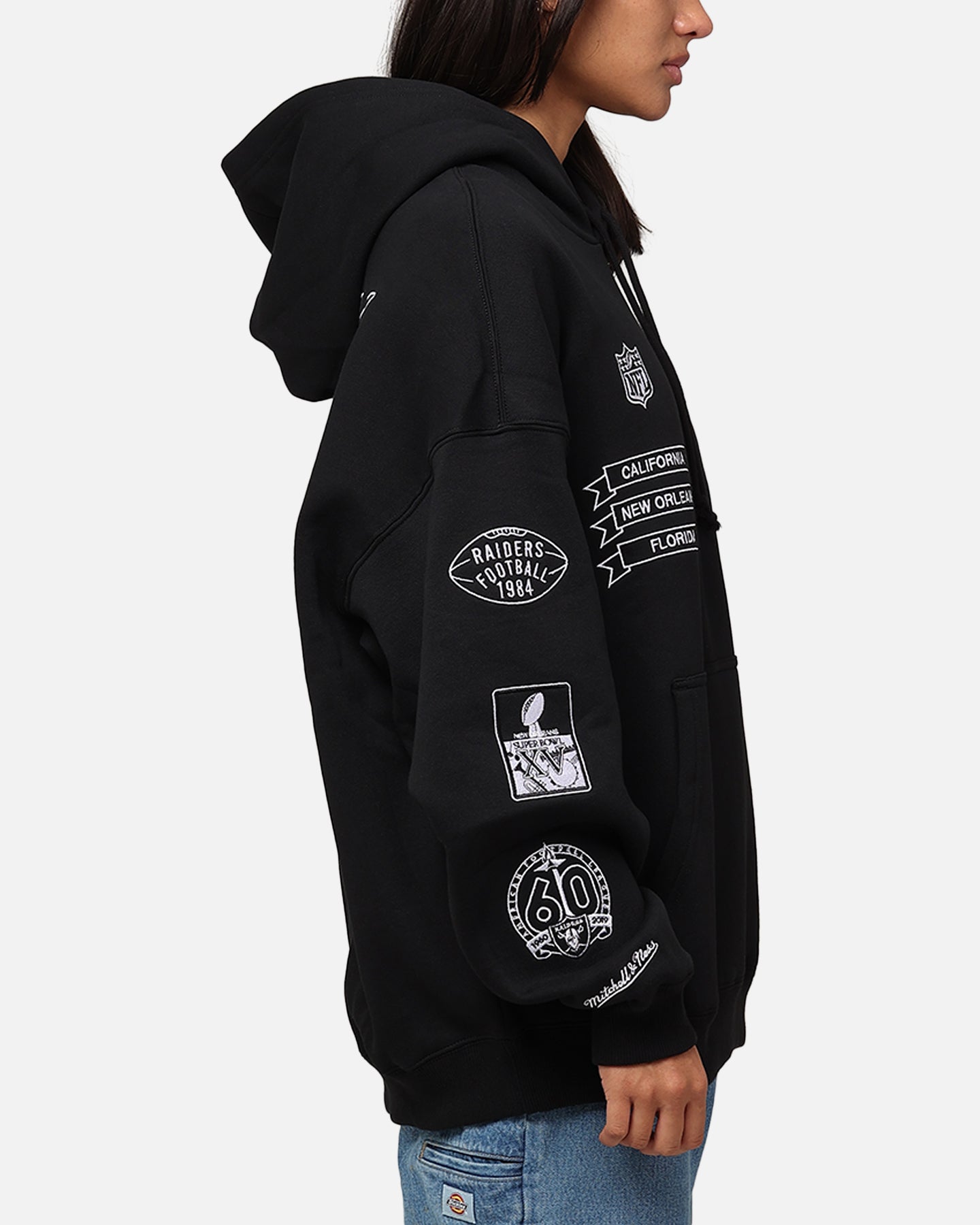 Mitchell & Ness Los Angeles Raiders History Hoodie Faded Black、mySite、zt4zffjzw