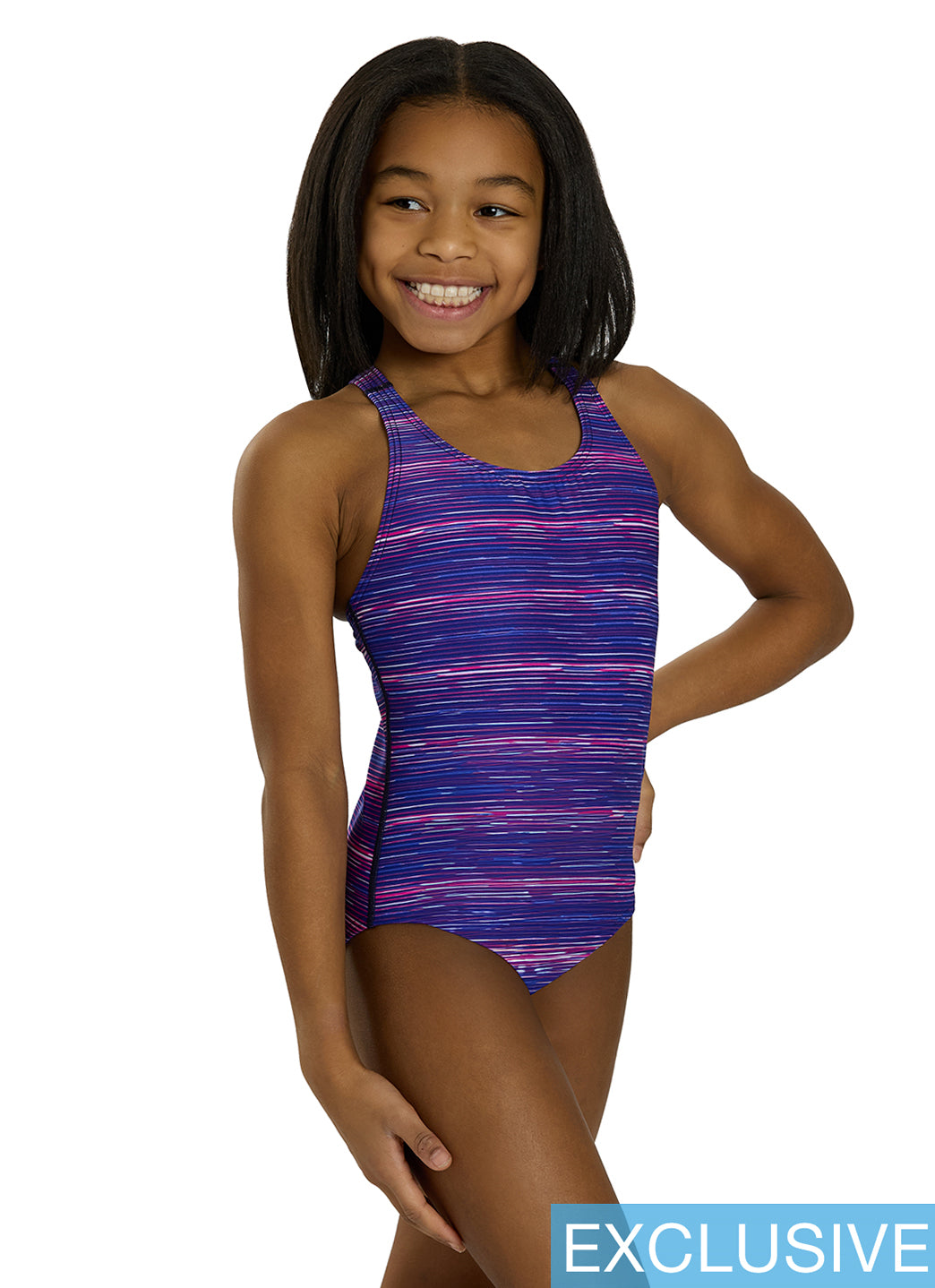 TYR Girls' Cyprus Durafast Elite Ella Maxfit One Piece Swimsuit (Little Kid, Big Kid)、mySite、noshort