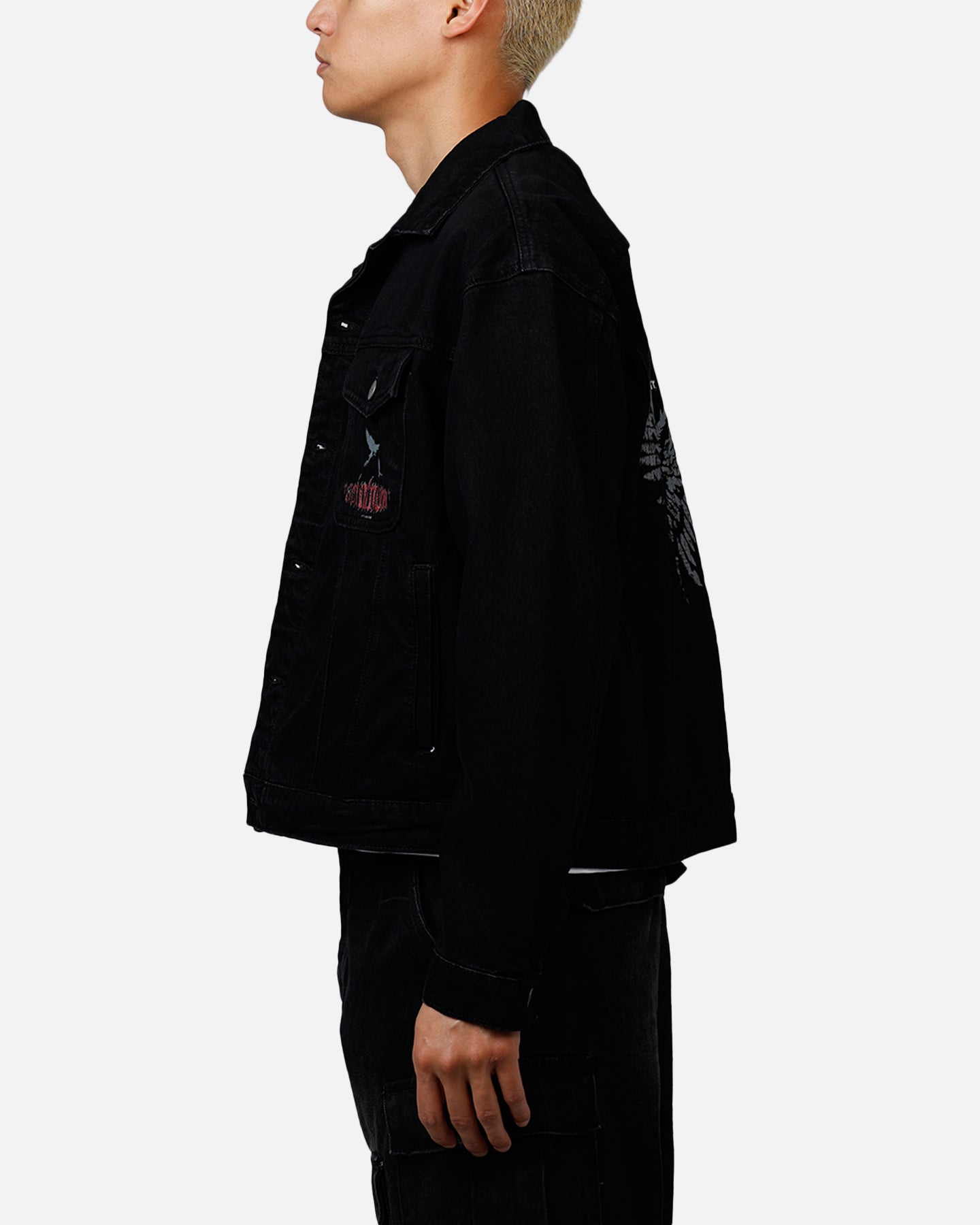 Saint Morta Amorfati Denim Jacket Black Shadow、mySite、zt4zffjzw