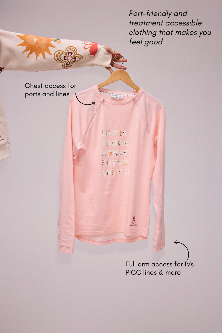 Pink Life is Tough Long Sleeve Accessible T-Shirt、mySite、solidvoid