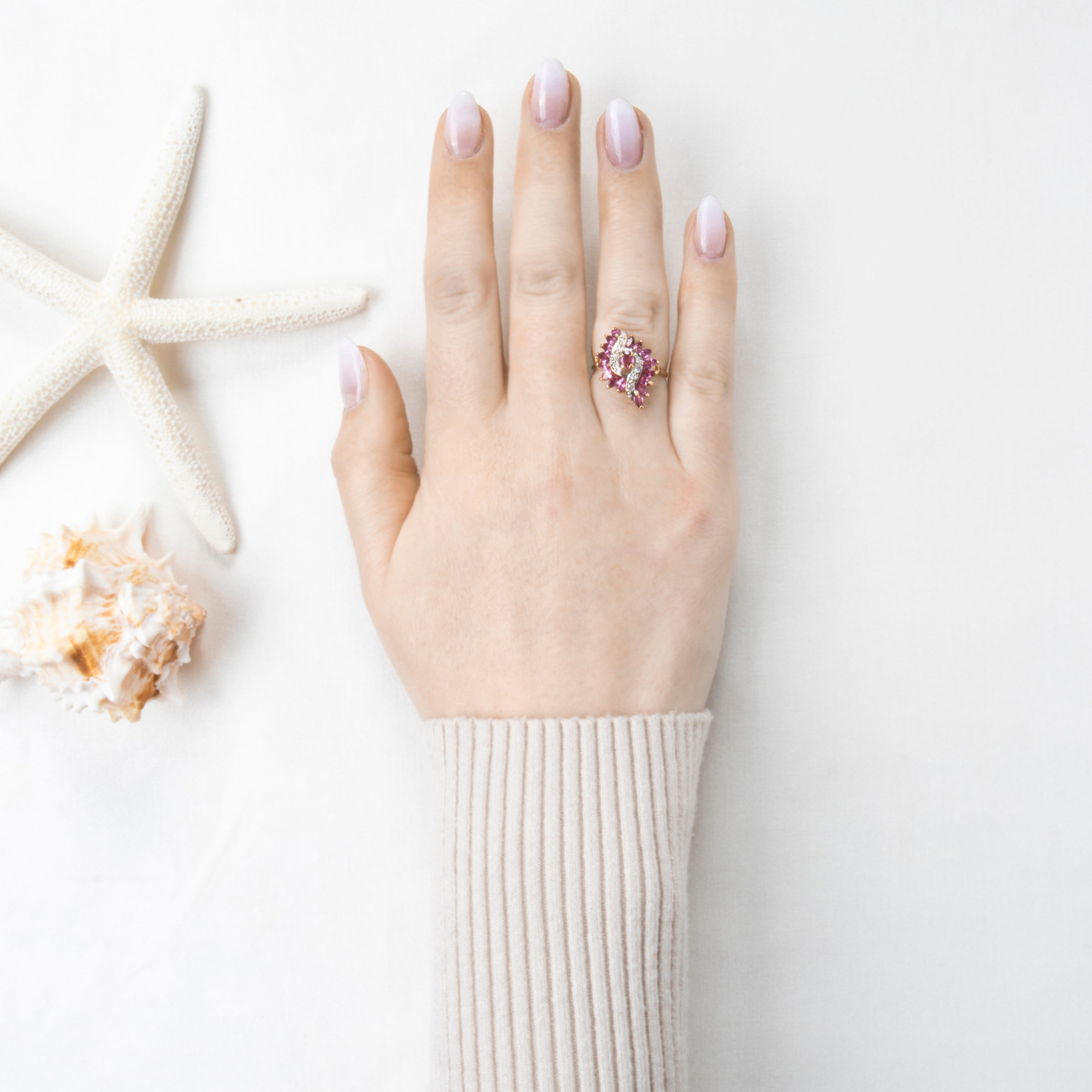 Vintage 10k Yellow Gold 1.8cttw Ruby Diamond Flowing Flourish Ring 6.50、mySite、hinf8tx79