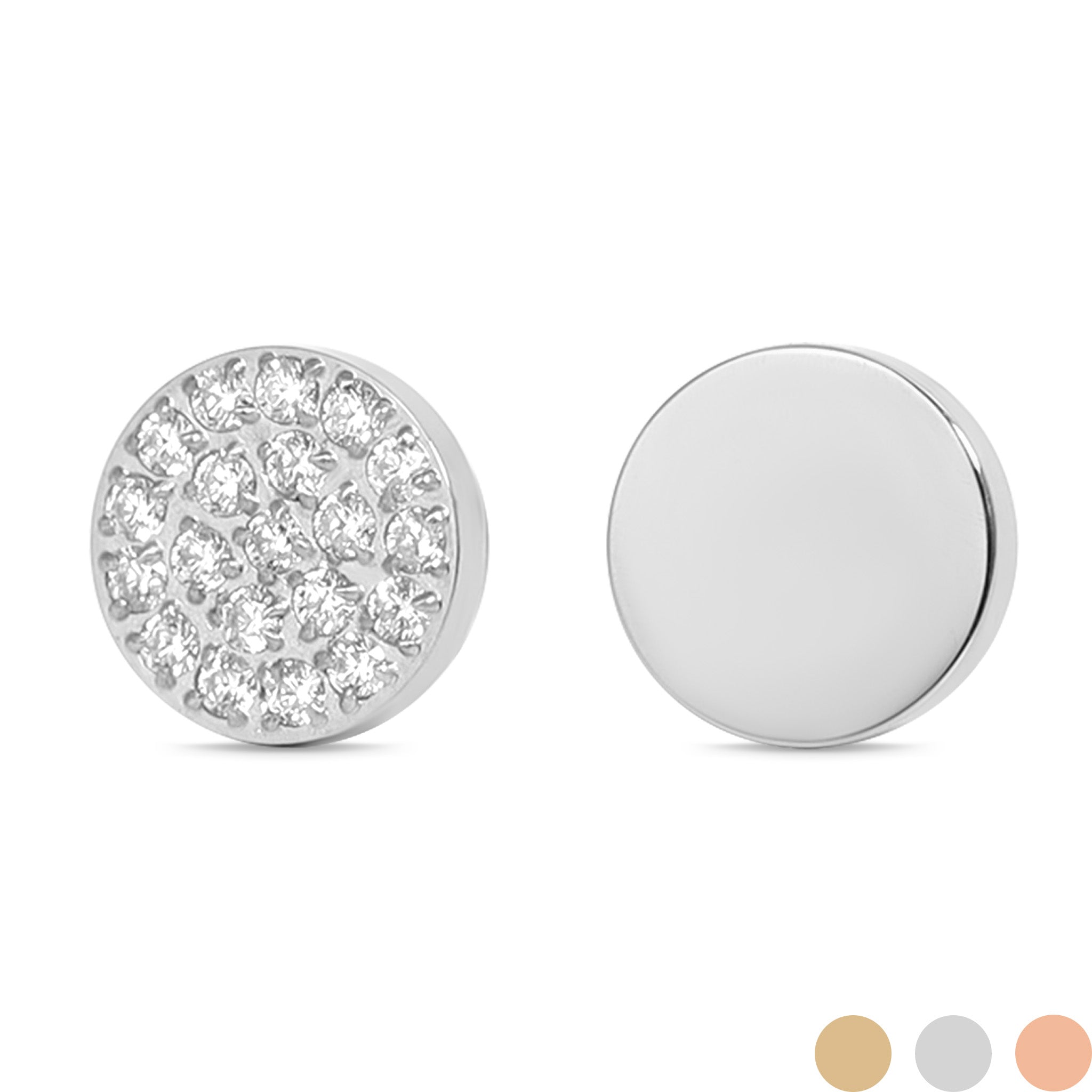 Stainless Steel Engravable 2 Piece Round Smart Watch Charm Set / SBB0360、mySite、dreamappss