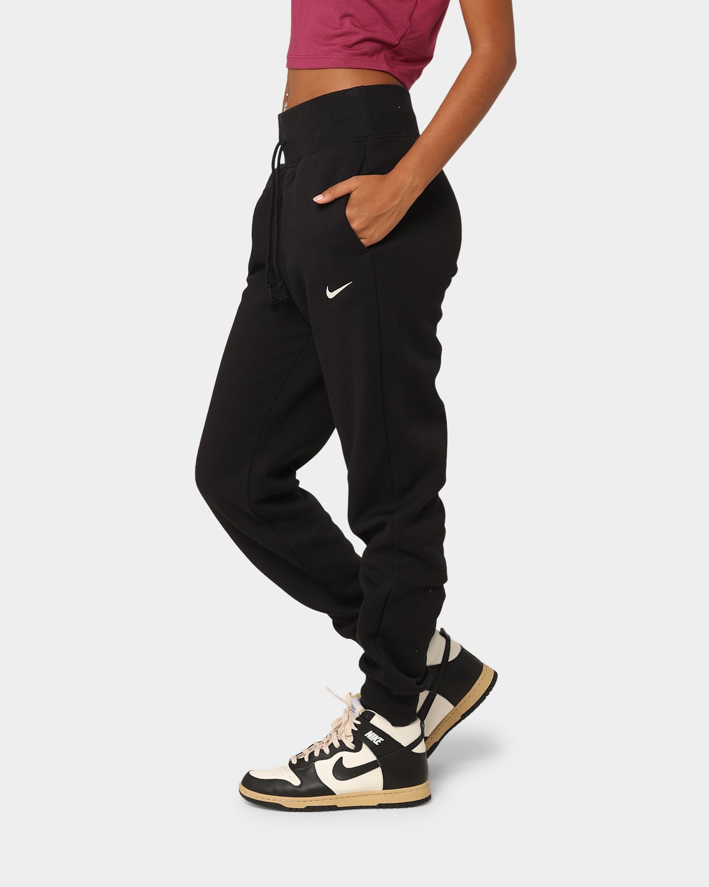 Nike Women's Nike Sportswear Phoenix Fleece High-Waisted Pants Black、mySite、zt4zffjzw