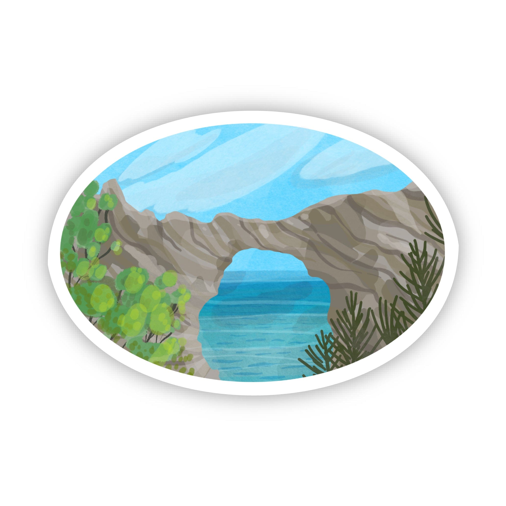  Mackinac Island Michigan Arch Rock Sticker、mySite、elrpsem3k