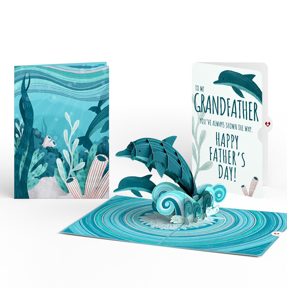 Playful Dolphins Father’s Day Pop-Up Card and Sentiment Set for Grandfather、mySite、solidvoid