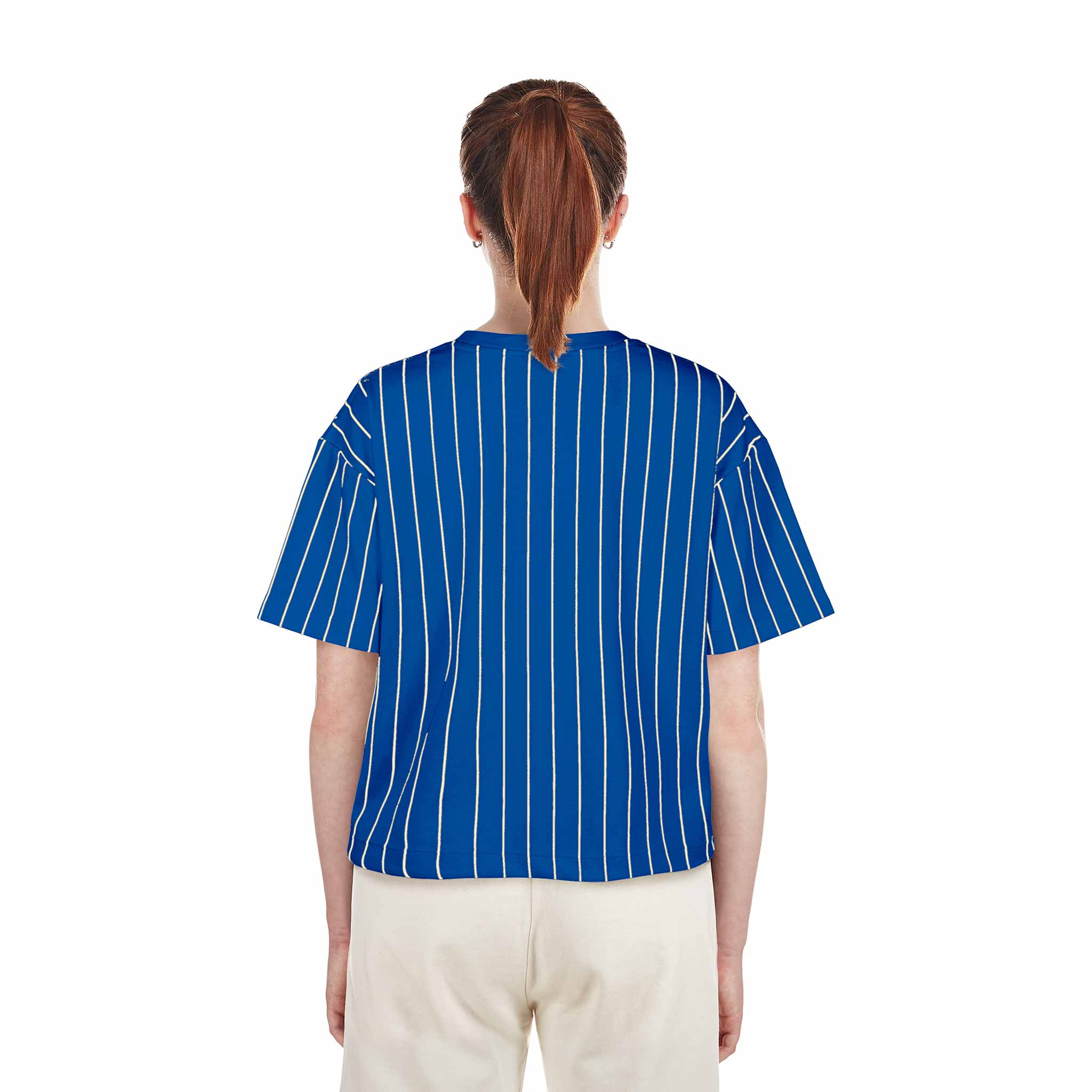 Chicago Cubs Women's New Era Pinstripe T Shirt、mySite、vikingsvslions