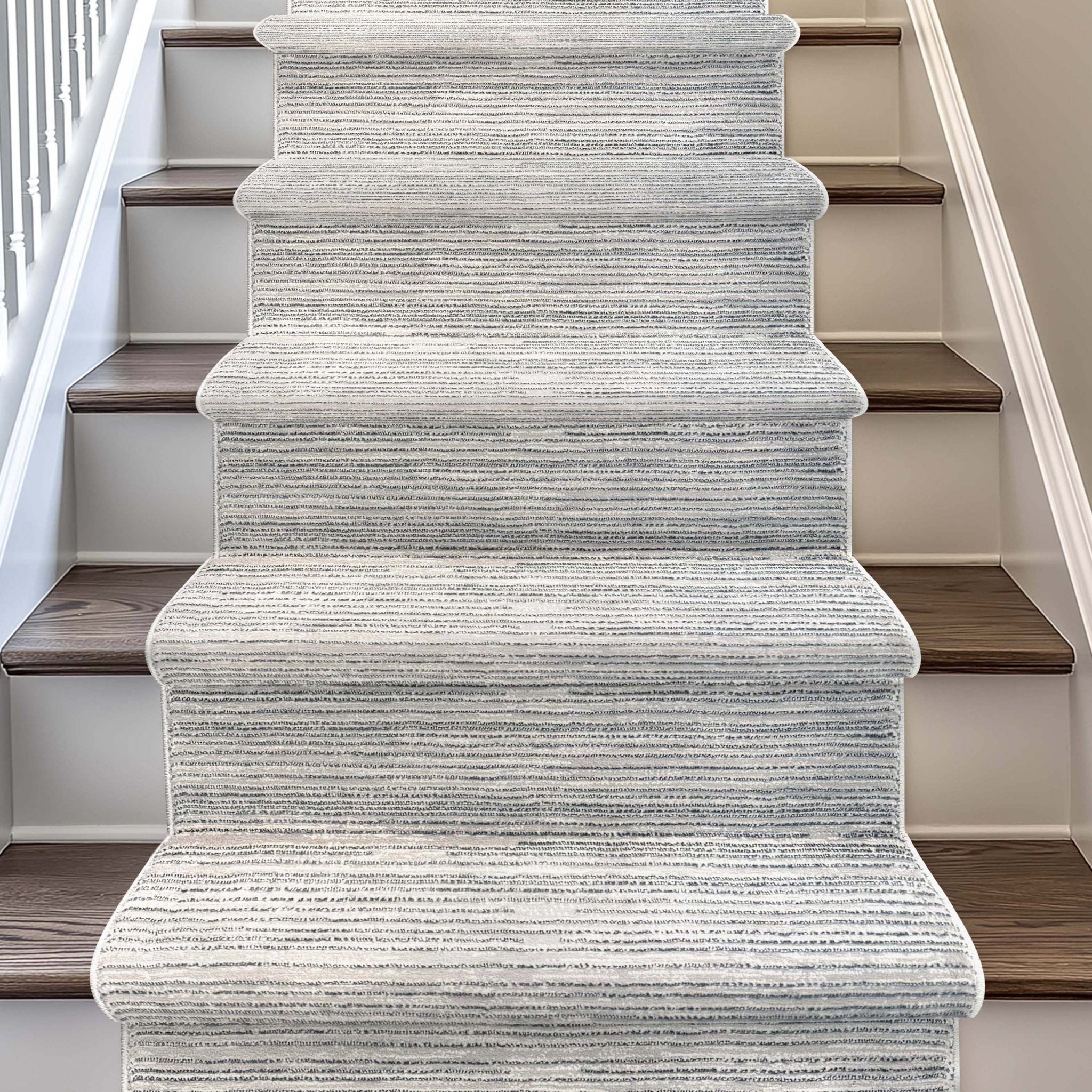 Ethereal Whisper Custom Size Runner - Grey Abstract Choose Your Runner Length - Perfect For Hallway, Stairs & Kitchen、mySite、gigharbornorthrealestate