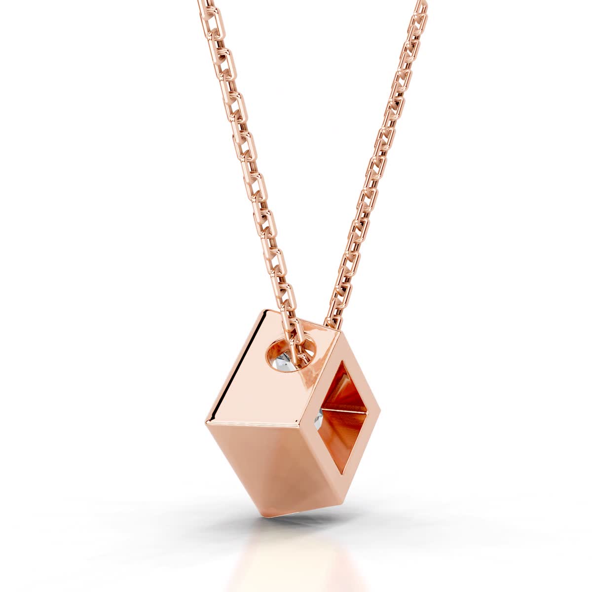 Brianna Diamond Pendant (2 Carat) -14K Rose Gold、mySite、hinf8tx79