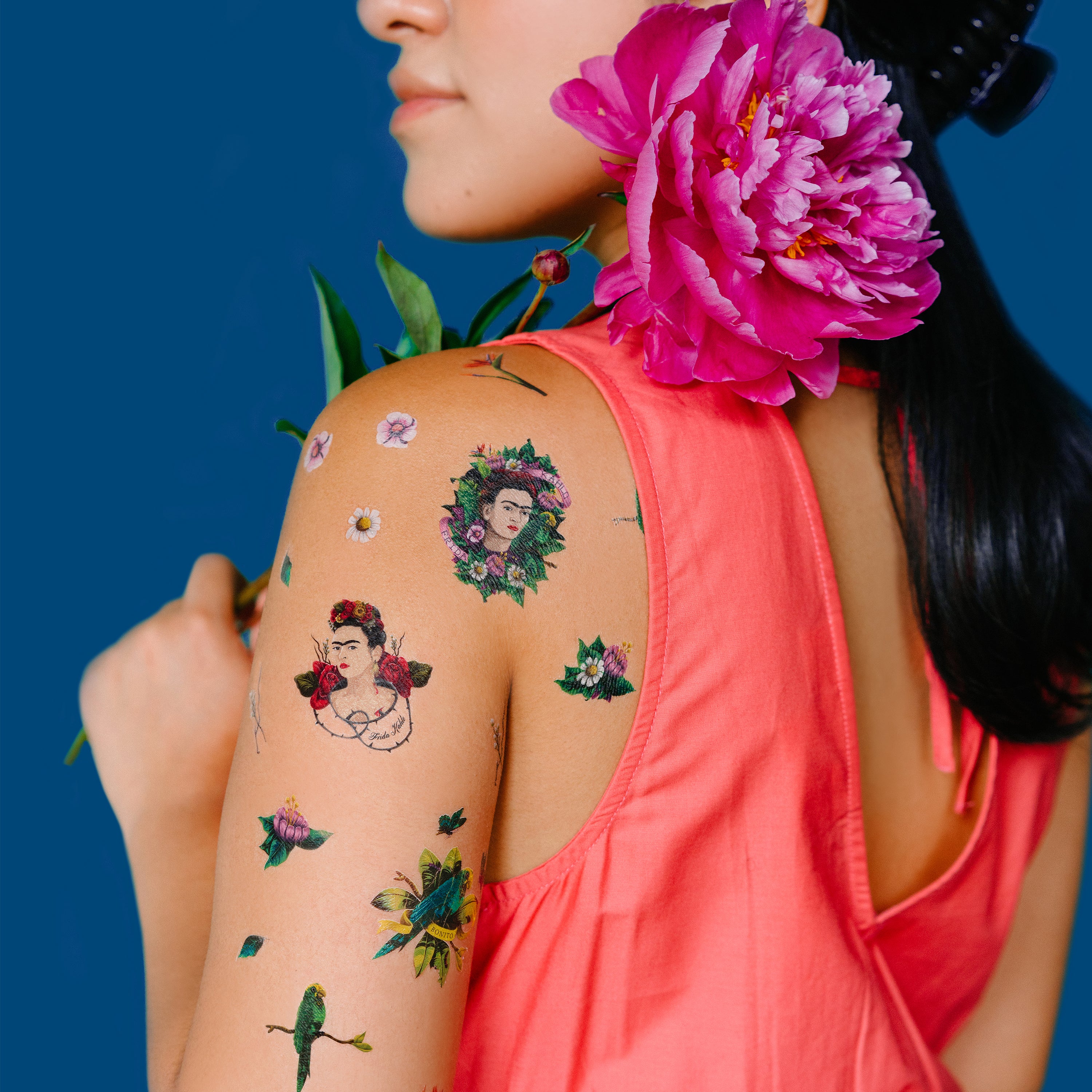  Frida Kahlo Frida's Garden Tattly Temporary Tattoos Sheets、mySite、ghnorth