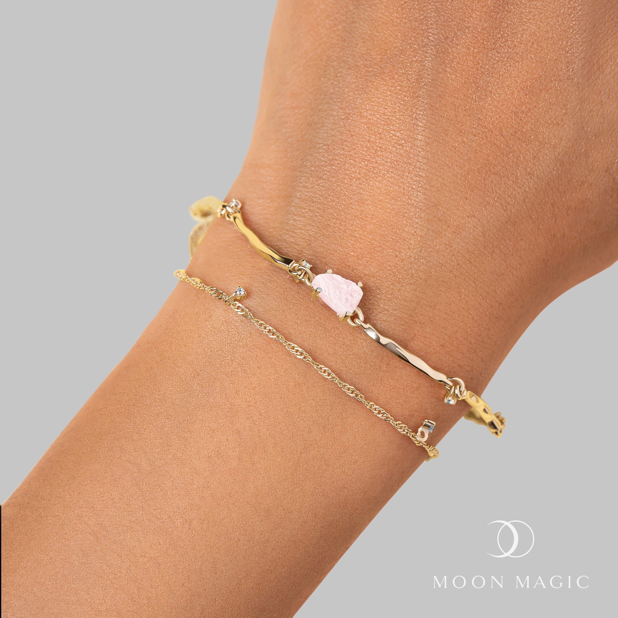 Raw Crystal Bracelet - Flow Rose Quartz、mySite、hinf8tx79