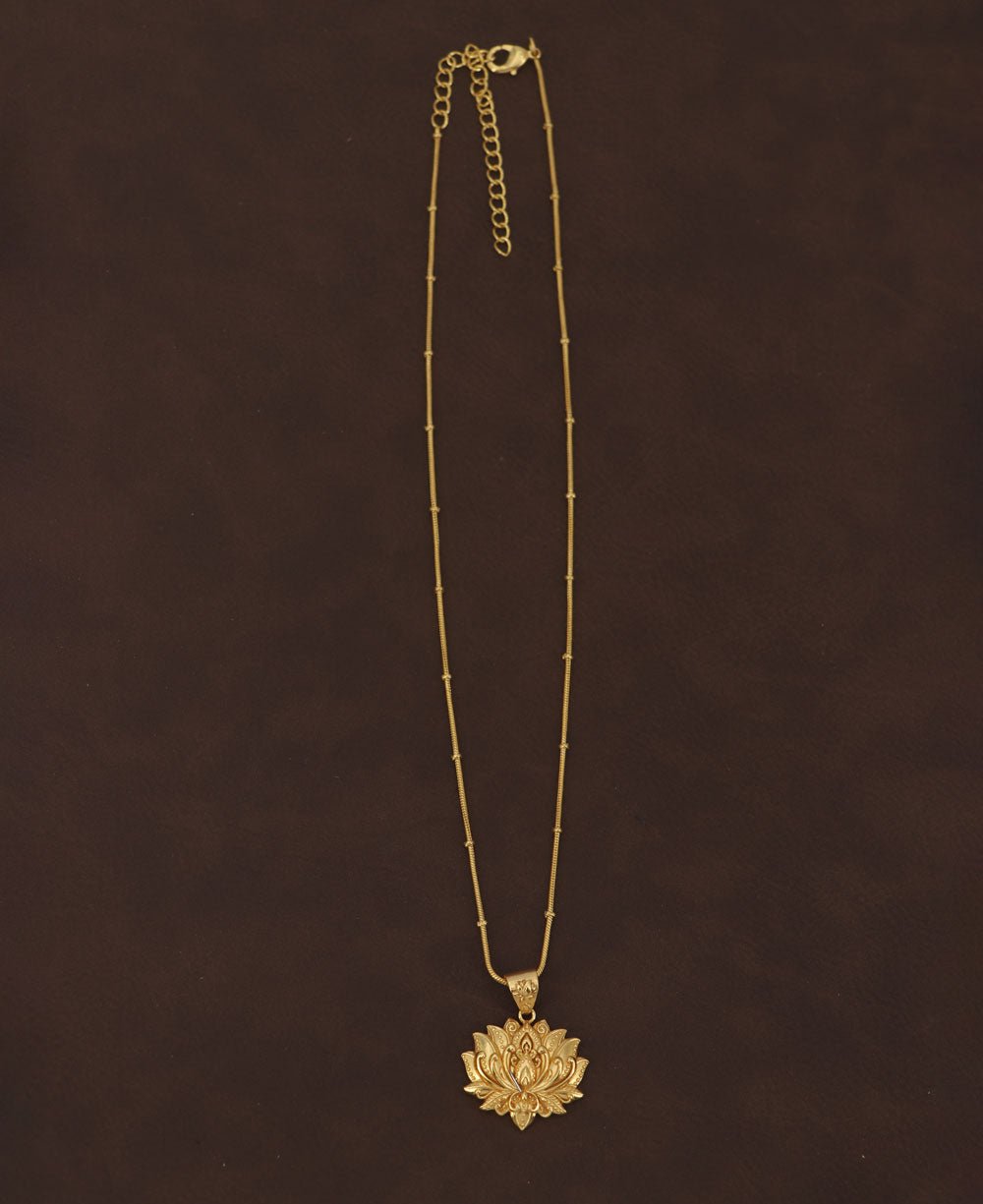 Gold Plated Full Bloom Lotus Necklace、mySite、topwebapps