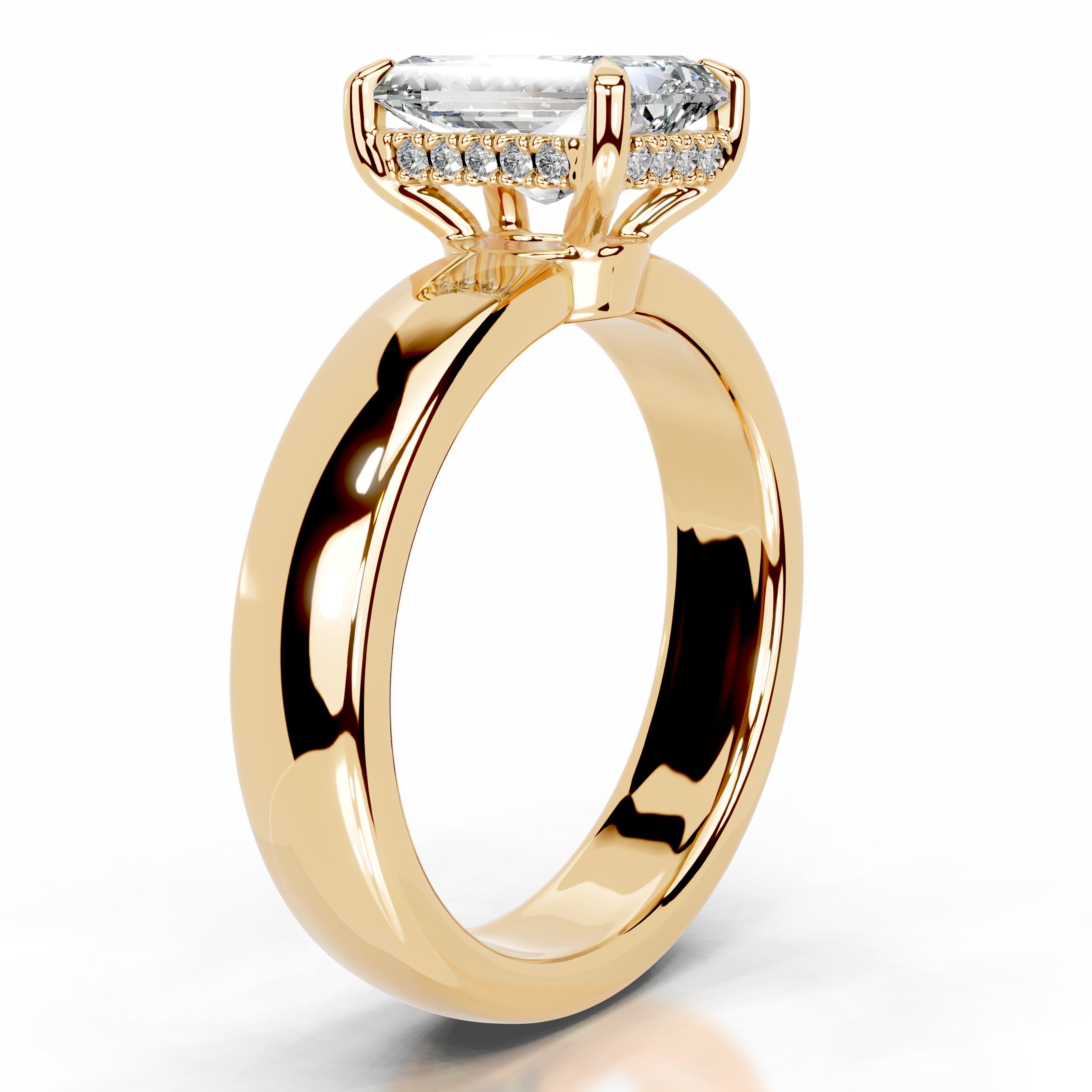 Lux Diamond Engagement Ring - 18K Yellow Gold、mySite、hinf8tx79