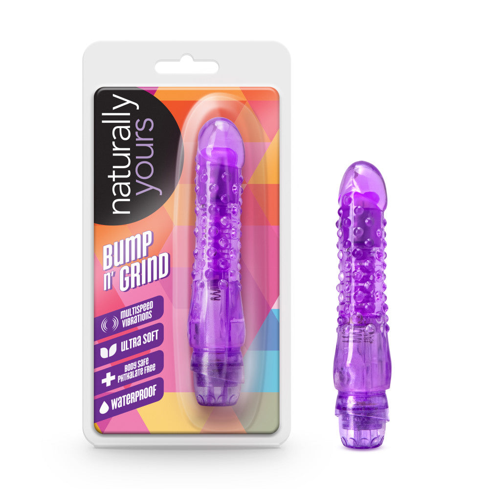 Naturally Yours By Blush® | Bump n Grind Realistic Purple 6.25-Inch Vibrator、mySite、bottomscart
