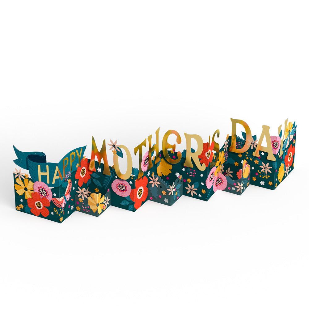 Vibrant Blooms Mother's Day Loooooong Card™ (Expands to 2 feet)、mySite、solidvoid