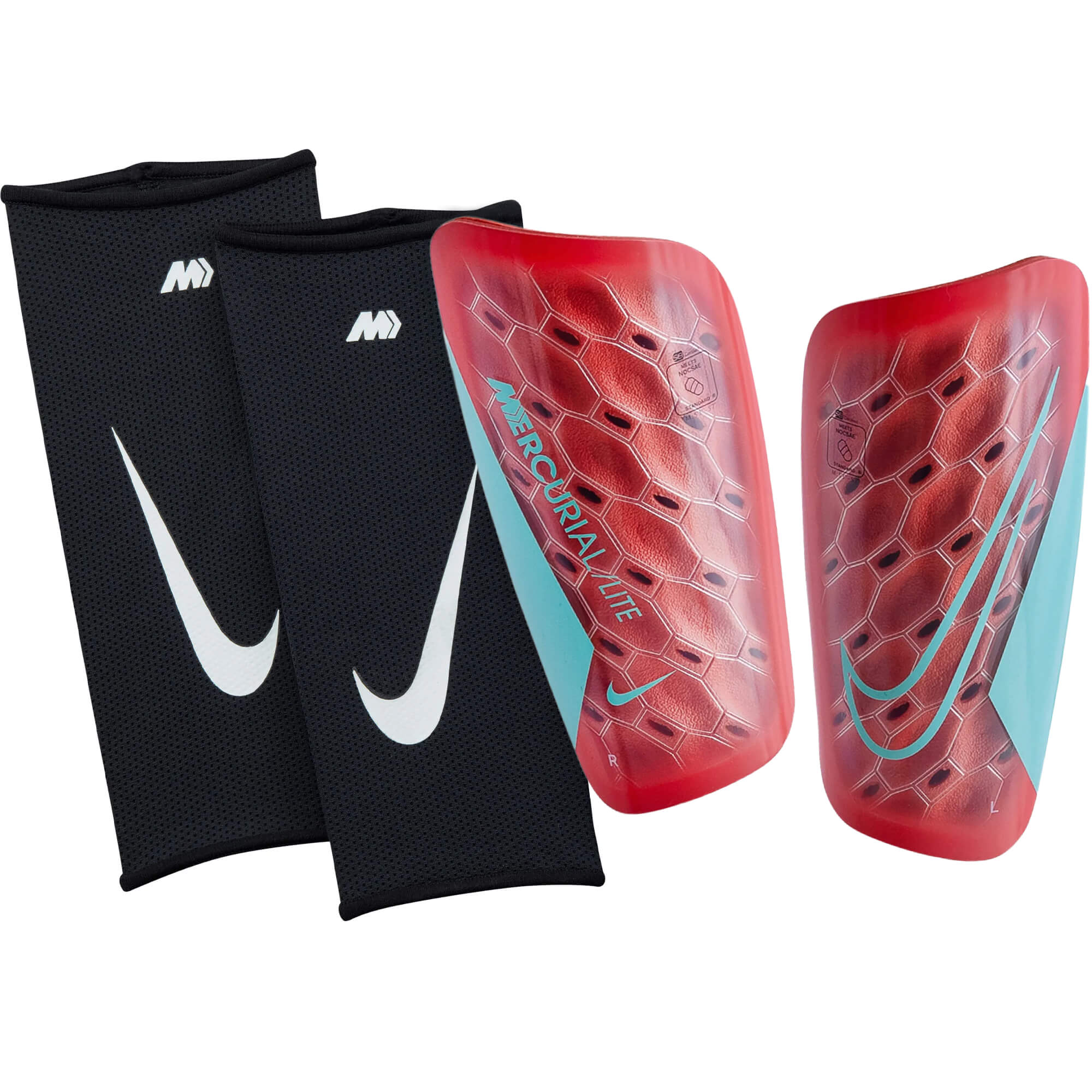 Nike Mercurial Lite Shin Guards Ember Glow/Aurora Green、mySite、bottomscart