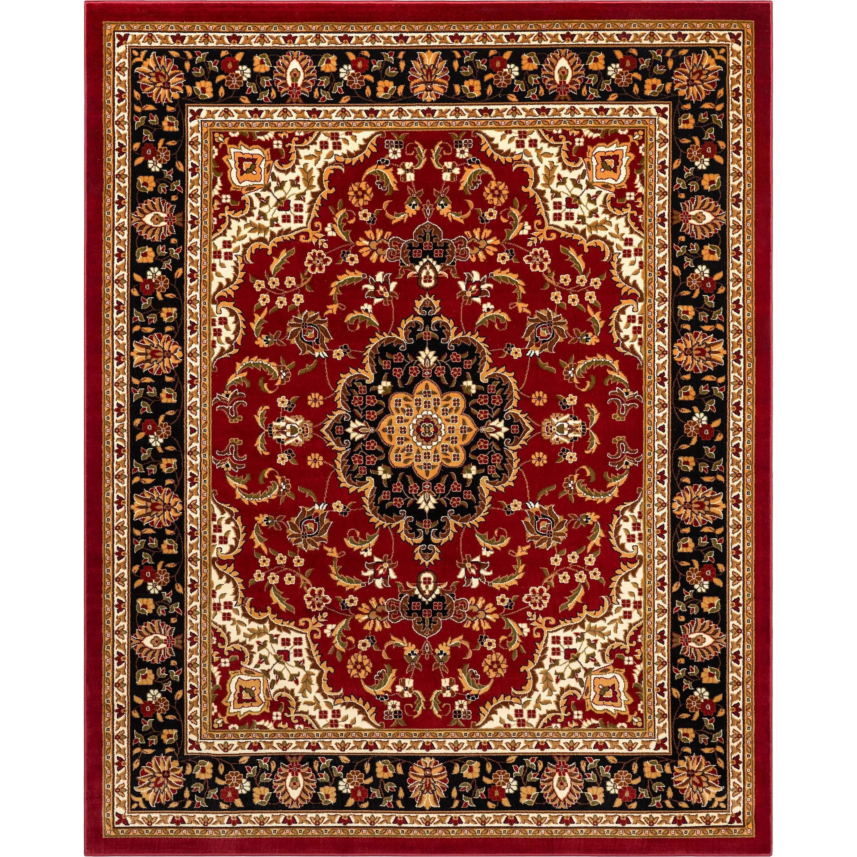 Medallion Kashan Red Traditional Rug、mySite、gigharbornorthrealestate