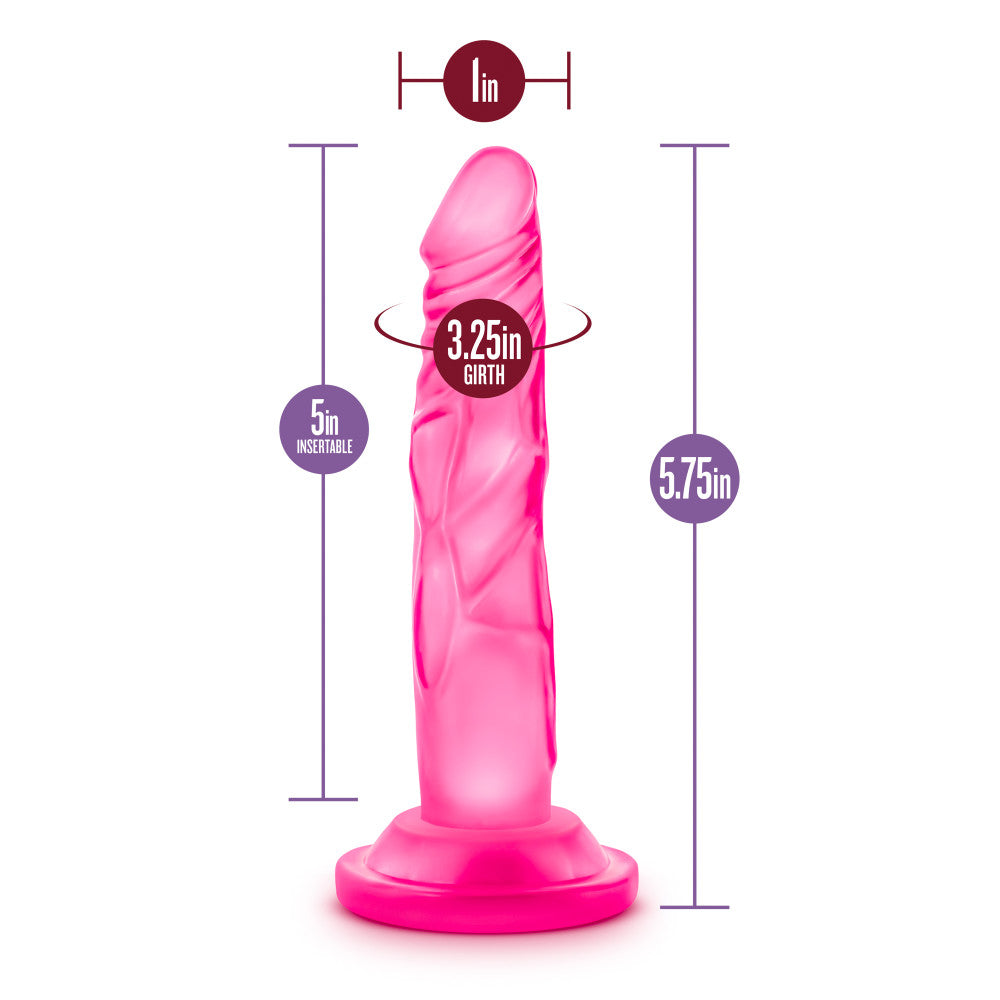 Naturally Yours By Blush® | Realistic Pink 5.75-Inch Long Dildo With Suction Cup Base、mySite、bottomscart