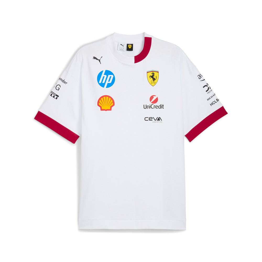 Scuderia Ferrari Drivers Logo Crew Neck Short Sleeve T-Shirt、mySite、gtrtttuynbv