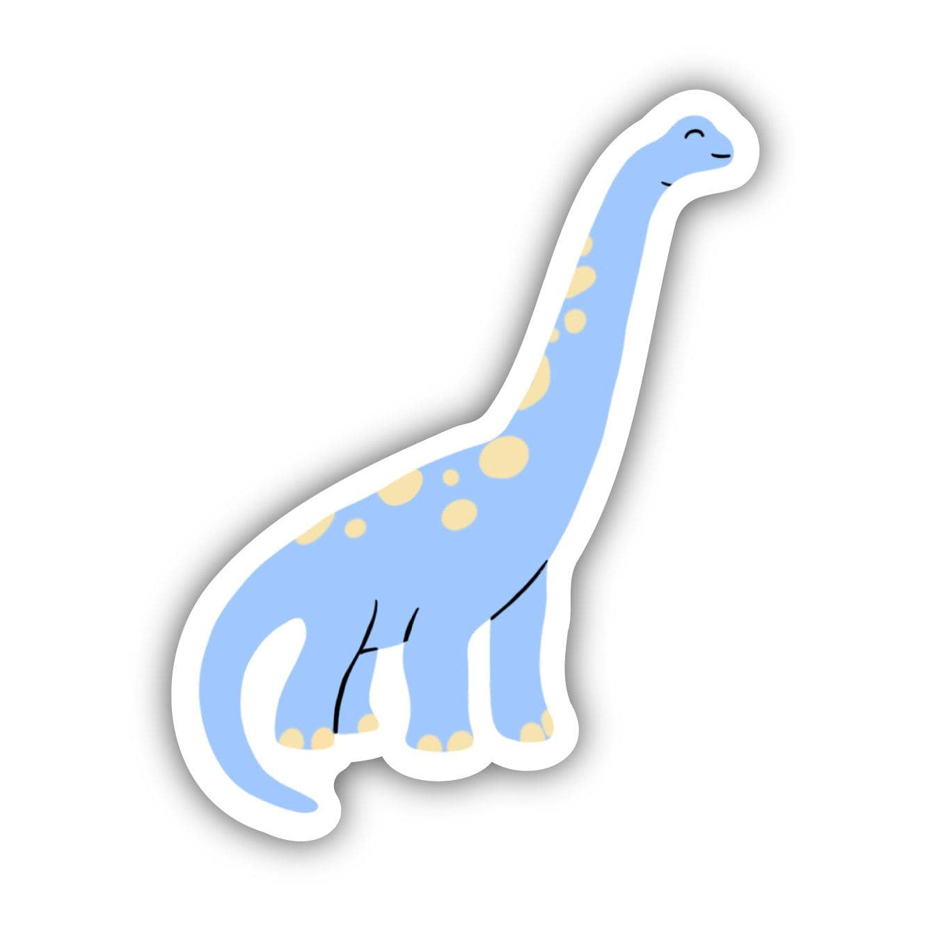 Cute Blue Long Neck Dinosaur Sticker、mySite、ghnorth