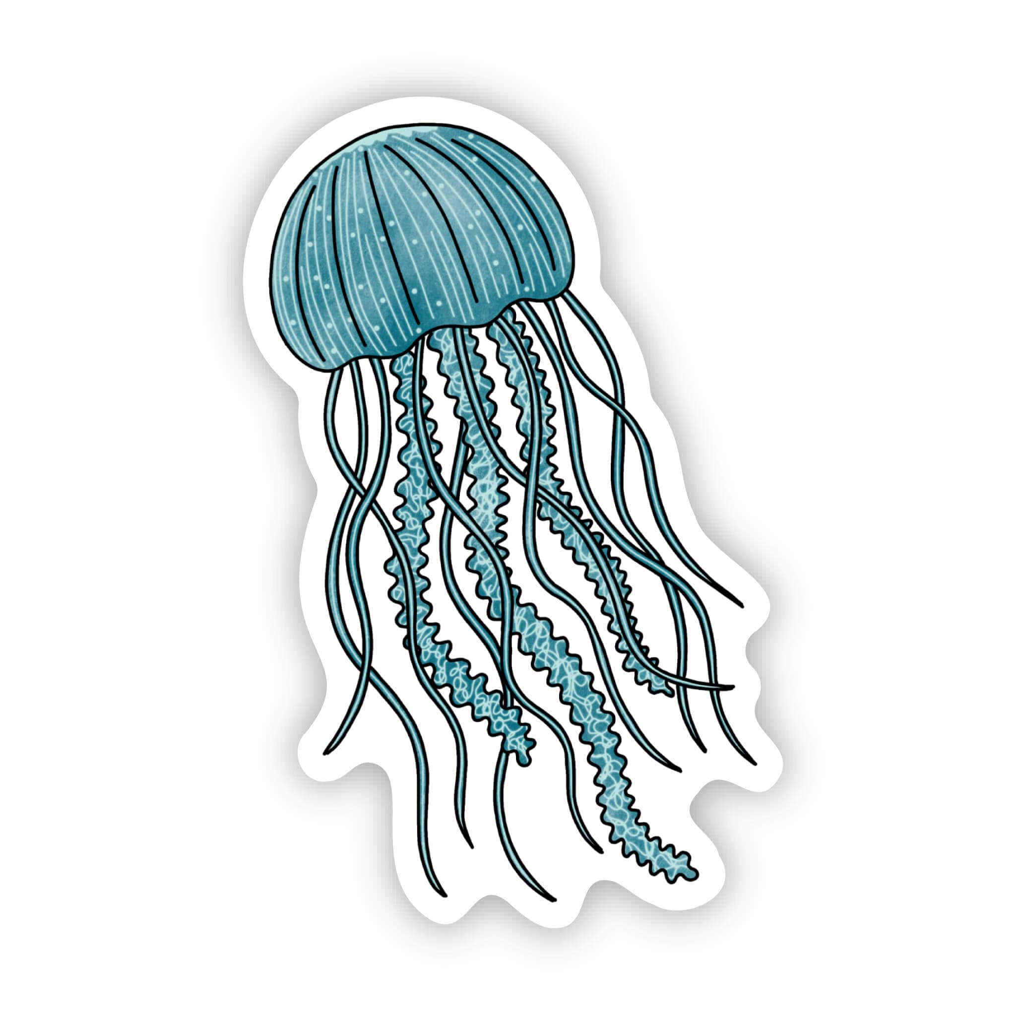  Teal Jellyfish Sticker、mySite、ghnorth