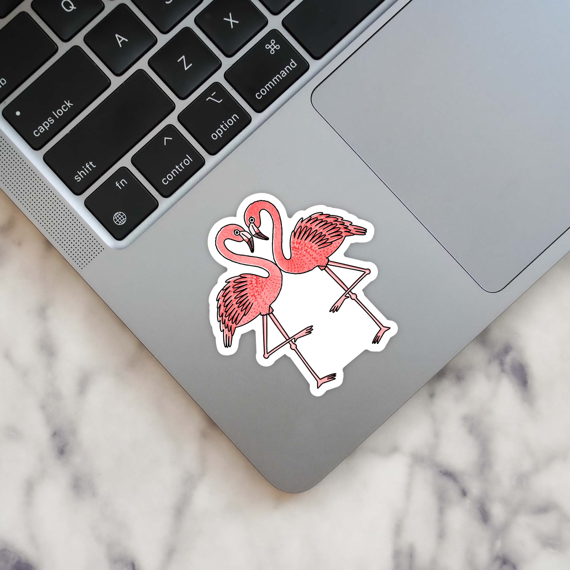  Pink Flamingos Heart Sticker、mySite、ghnorth