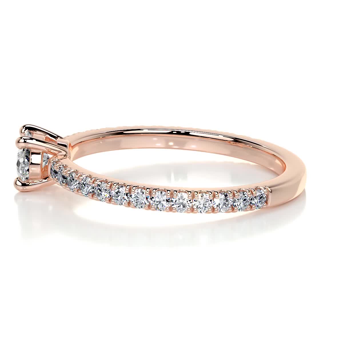 Chloe Oval Stacking Ring (0.55 Carat) -14K Rose Gold、mySite、hinf8tx79