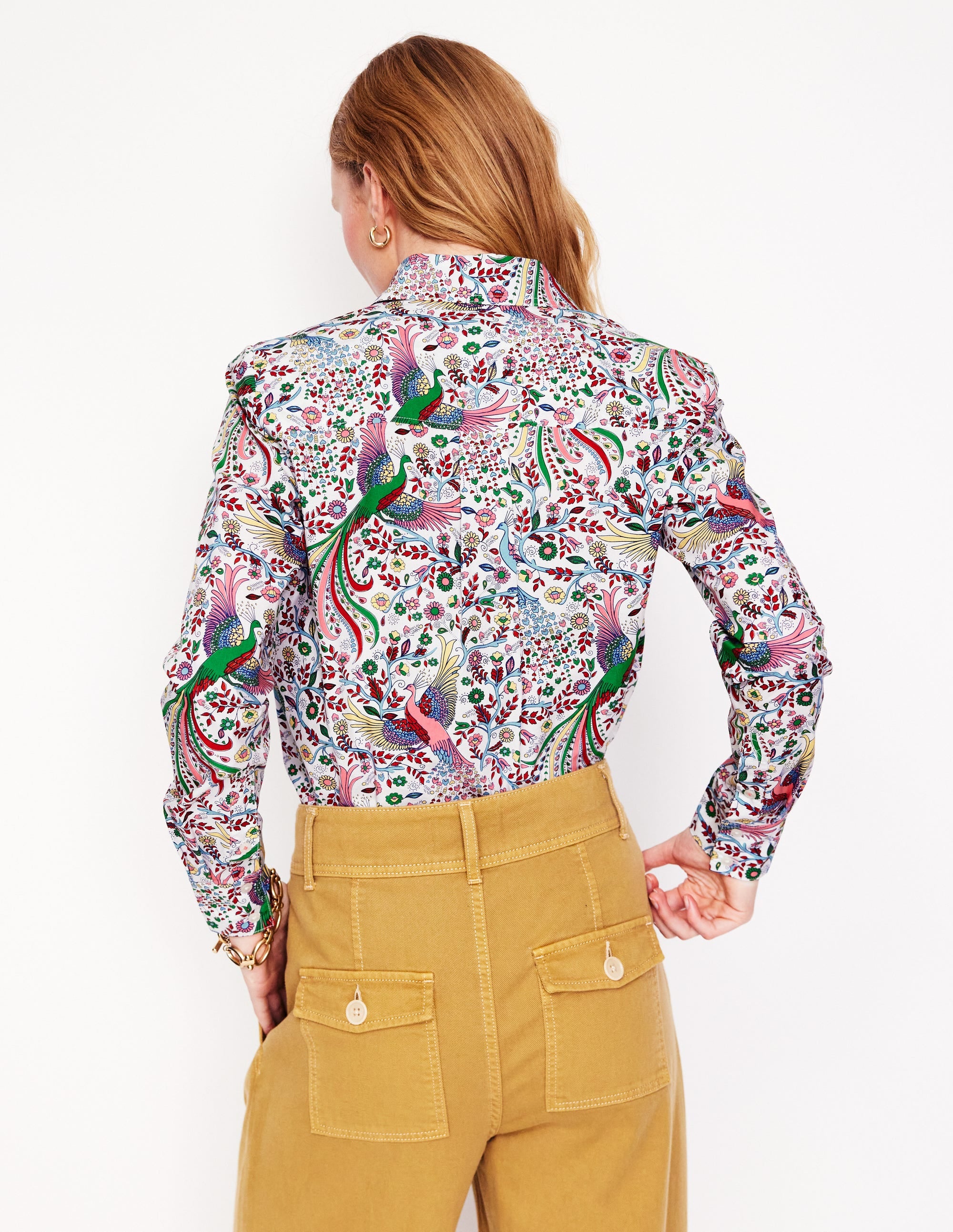  Sienna Cotton Shirt-Multi, Enchanting Peacock、mySite、ashleygrahame