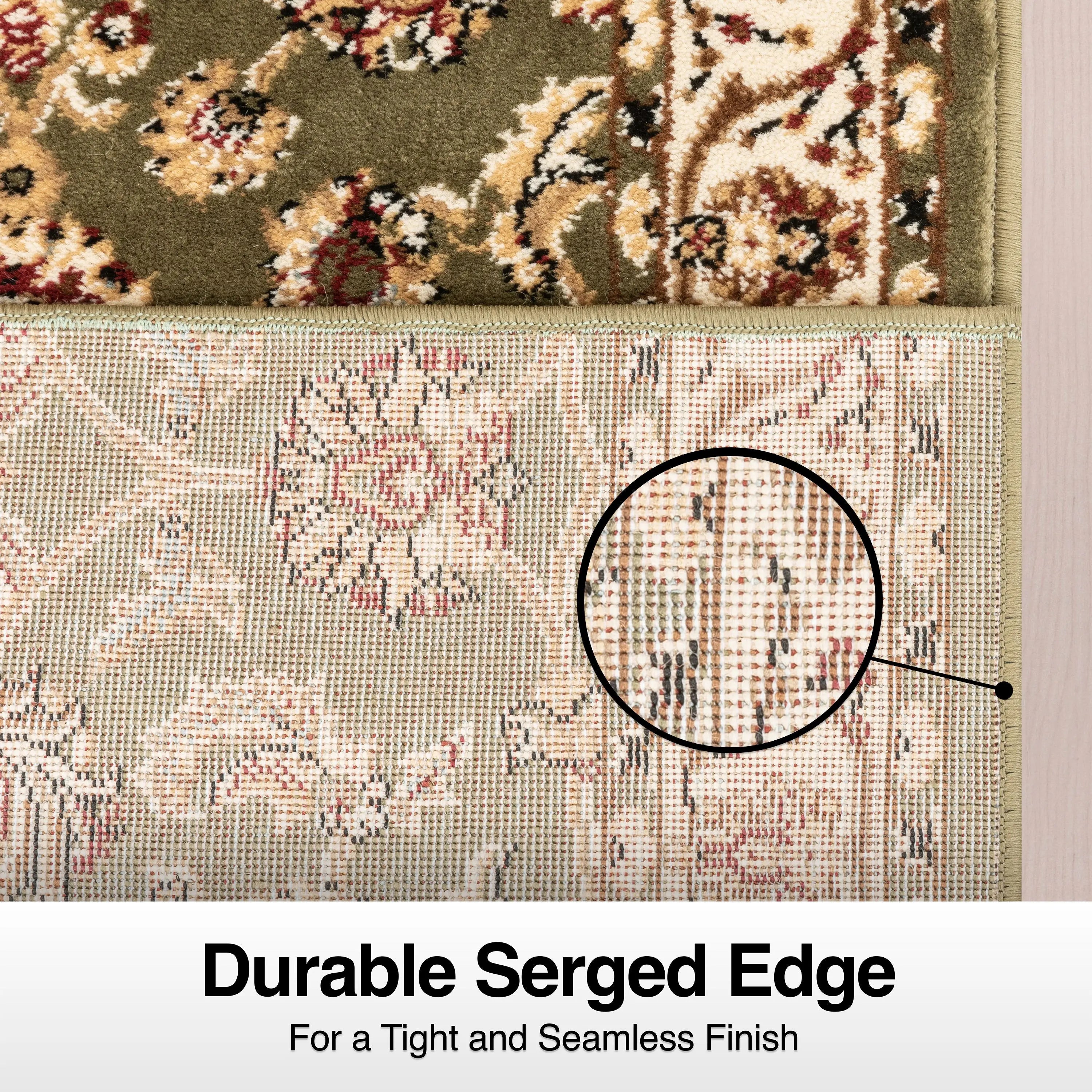 Sarouk Custom Size Runner Traditional Green 27 Inch Wide x Choose Your Length Hallway Runner Rug、mySite、gigharbornorthrealestate