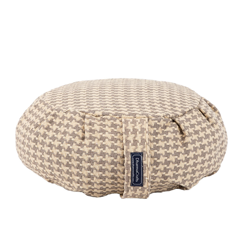 Houndstooth Beige Buckwheat Hull Zafu、mySite、topwebapps