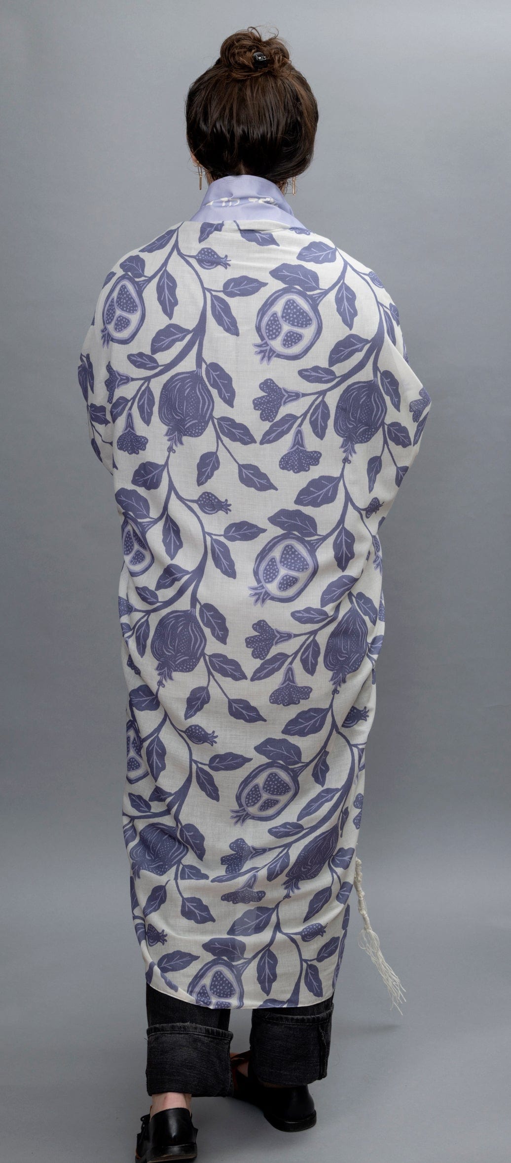 Lavender and Blue Pomegranates on the Vine Cotton Tallit、mySite、topwebapps