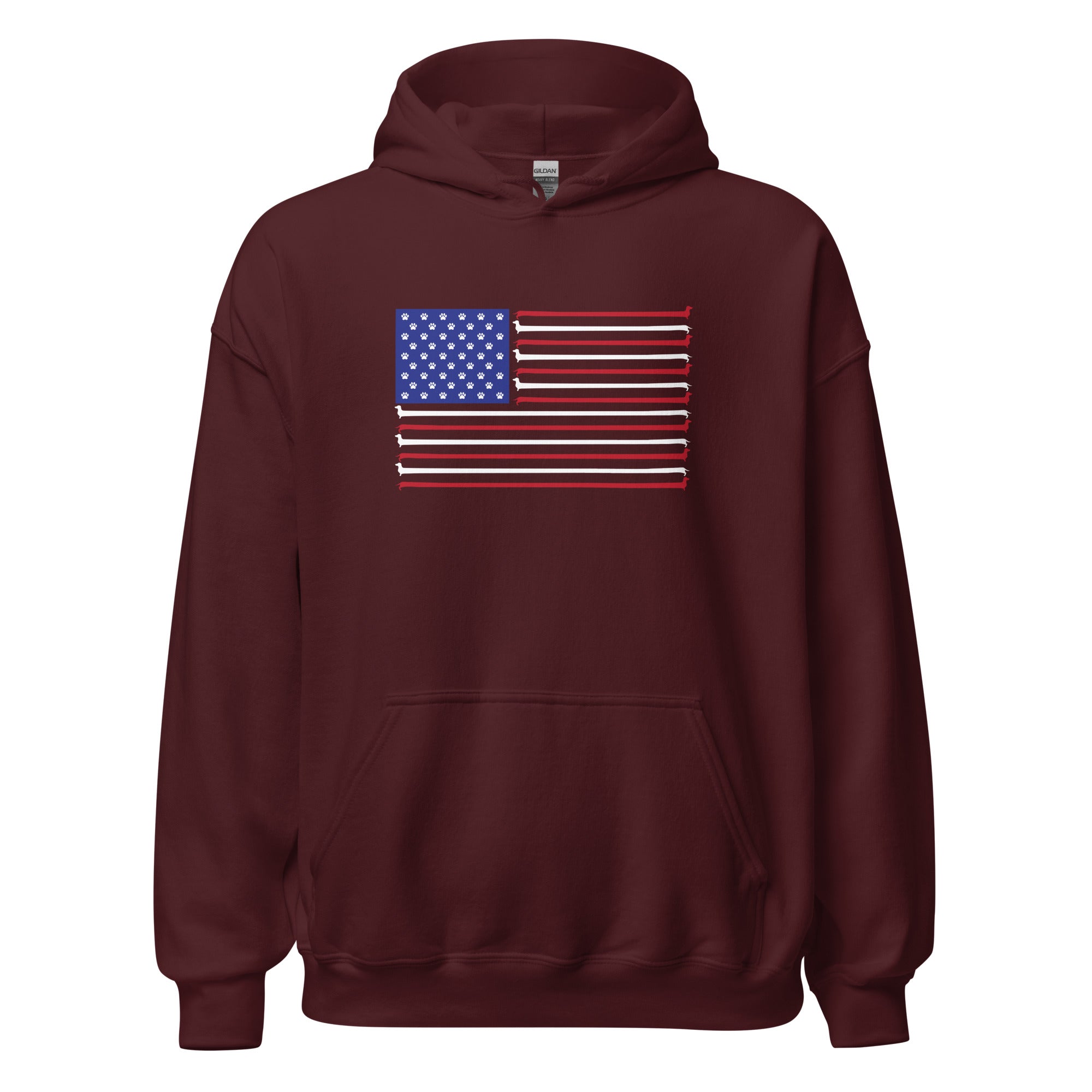 Dachshund Stars and Stripes Hoodie、mySite、camillekostekn