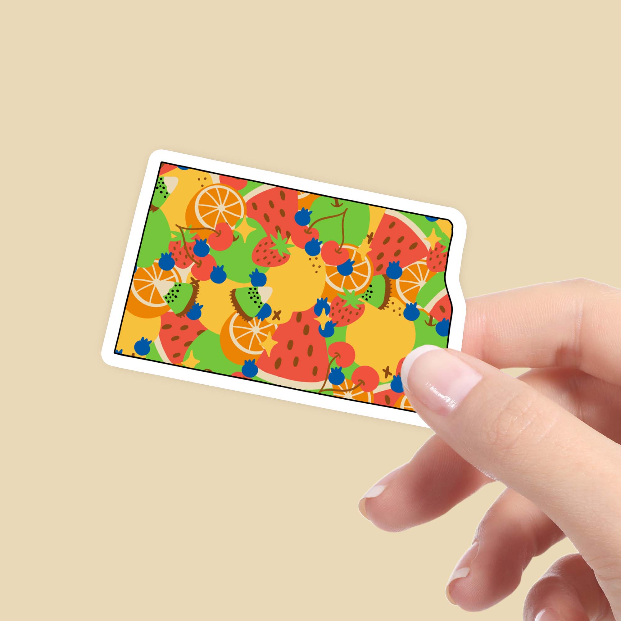  North Dakota Fruit Pattern Sticker、mySite、elrpsem3k