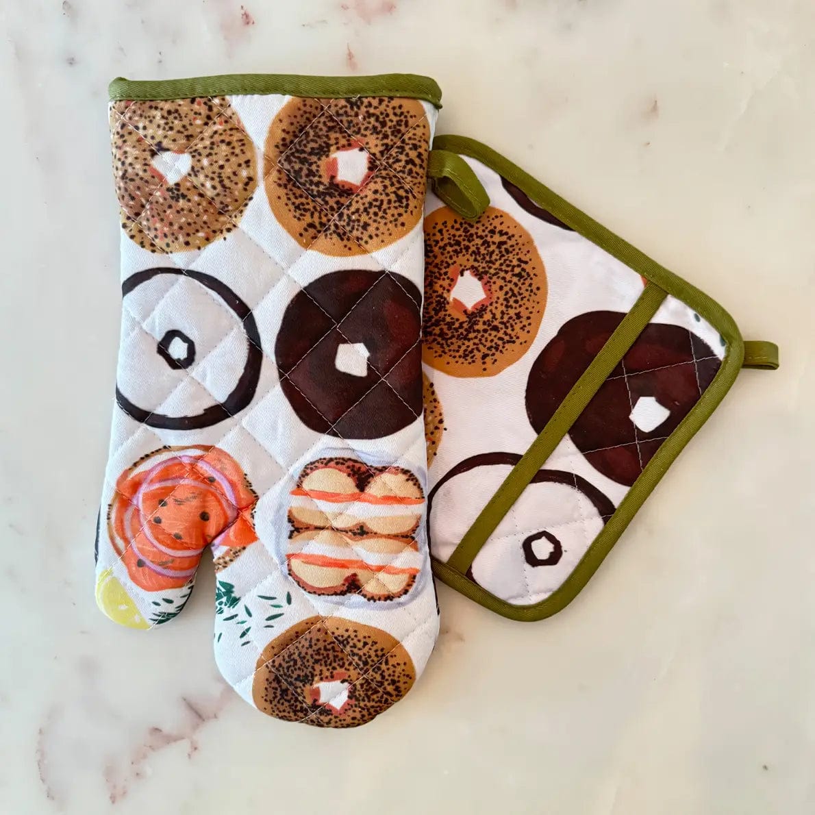 Bagel Oven Mitt + Pot Holder Set、mySite、topwebapps
