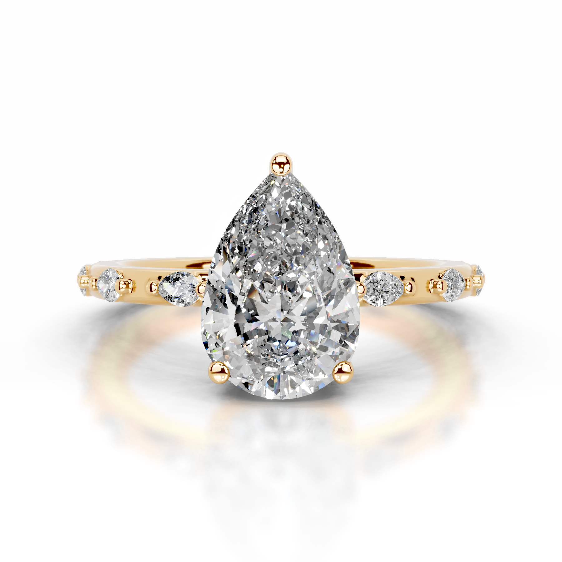 Nadya Diamond Engagement Ring (2.2 Carat) -18K Yellow Gold、mySite、hinf8tx79