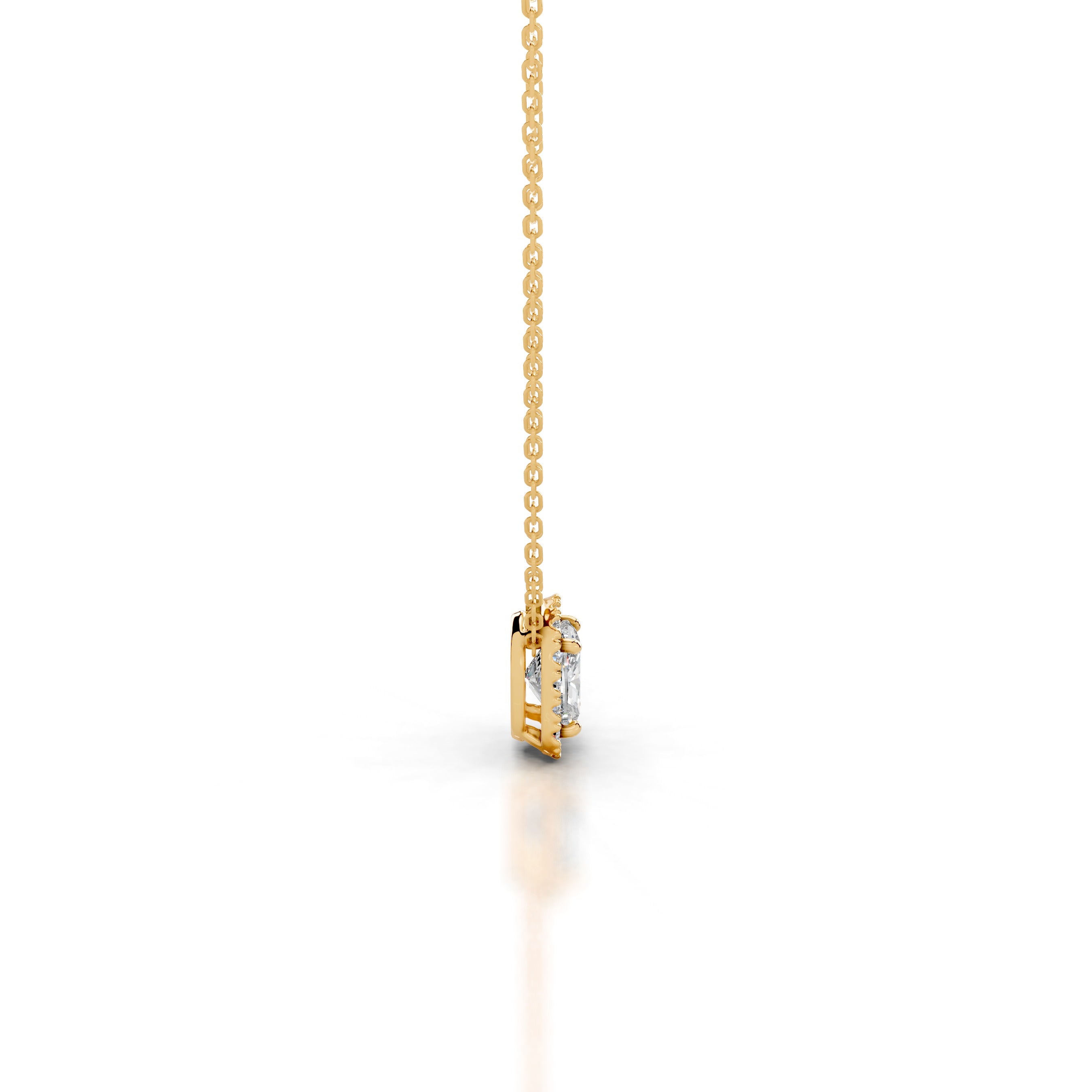 Manon Diamond Halo Pendant - 18K Yellow Gold、mySite、hinf8tx79