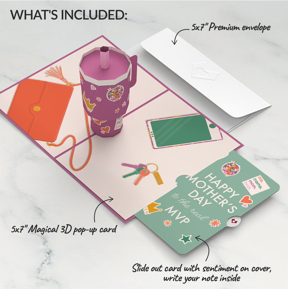 Mom Era Tumbler Mother's Day Pop-Up Card and The real MVP Sentiment Set、mySite、solidvoid