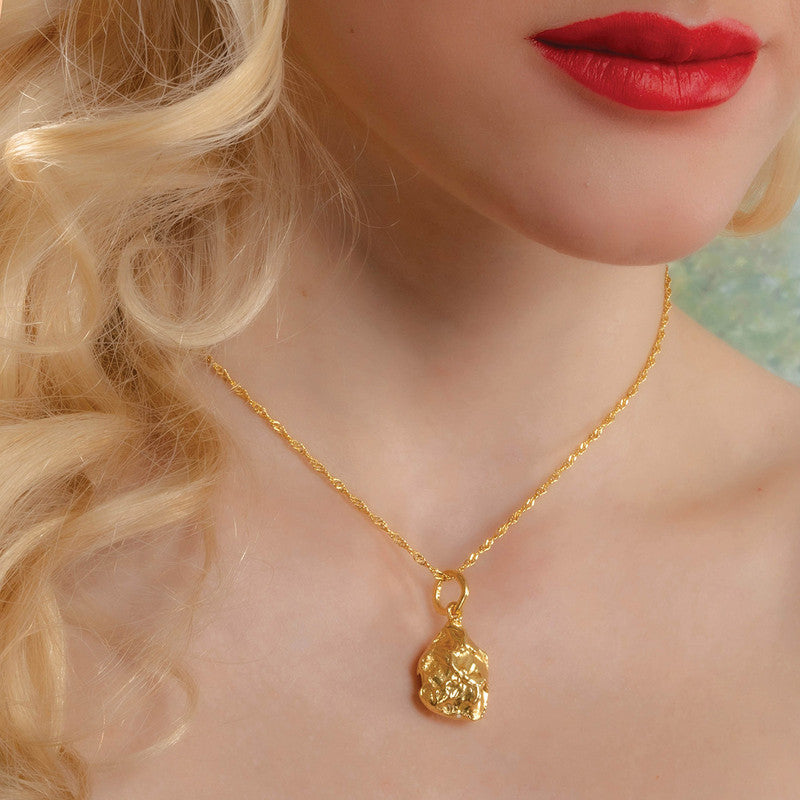 Nugget Charm Necklace | 14K Gold Plated、mySite、camillekostekn