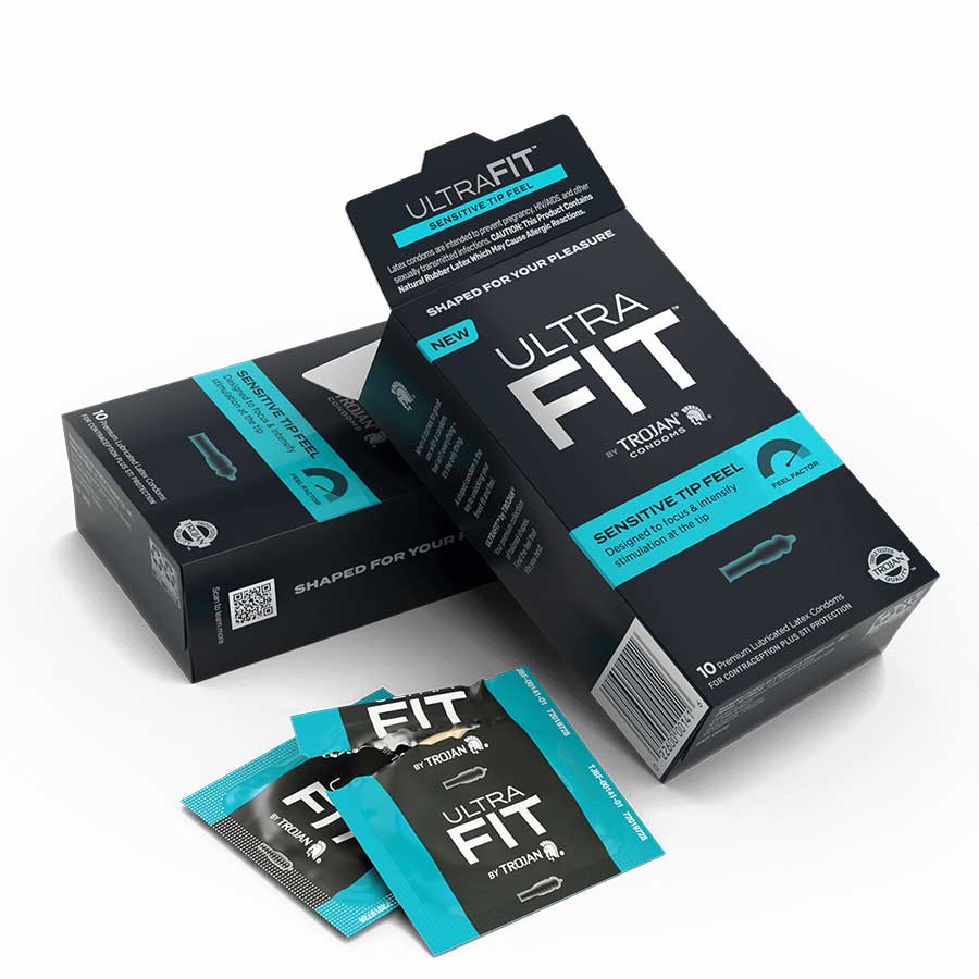 Trojan Ultrafit Sensitive Tip Latex Condoms 10 Pack、mySite、bottomscart